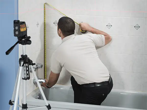 technician making measurements