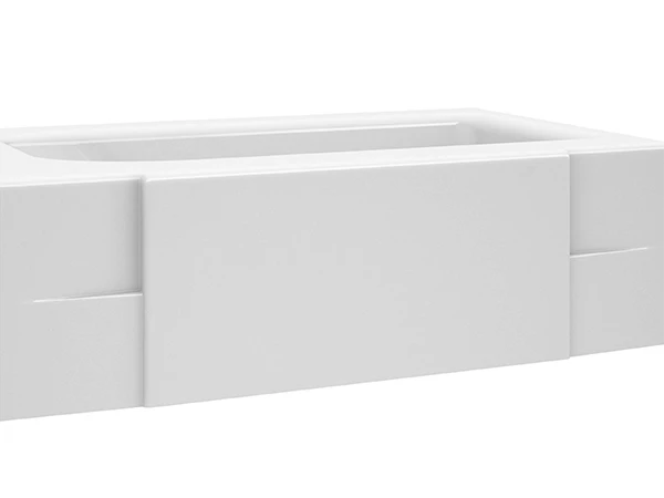 bathtub with wide square emboss